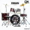 กลองชุด DK Drum Kingdom รุ่น X-MAN Series สี Oak Wood พร้อมขาสแตนด์ และ พร้อม ฉาบ Vansir รุ่น PRC 4 ใบ Hi-HAT 14  Crash 16 Ride 20 ครบชุด