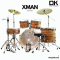 กลองชุด DK Drum Kingdom รุ่น X-MAN Series สี Natural Wood  พร้อมขาสแตนด์ และ พร้อม ฉาบ Vansir รุ่น PRC 4 ใบ Hi-HAT 14  Crash 16 Ride 20 ครบชุด