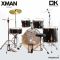 กลองชุด DK Drum Kingdom รุ่น X-MAN Series สี Ebony Wood พร้อมขาสแตนด์ และ พร้อม ฉาบ Vansir รุ่น PRC 4 ใบ Hi-HAT 14 Crash 16 Ride 20 ครบชุด