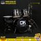 DK Drum Kingdom กลองชุดเล็ก 5 ใบ พร้อม เก้าอี้ ไม้กลอง ขาฉาบ 1 ต้น ขาไฮแฮท 1 ต้น และ ฉาบ และ ฉาบ รุ่น Junior Drum Set (Black)
