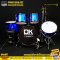 DK Drum Kingdom กลองชุดเล็ก 5 ใบ พร้อม เก้าอี้ ไม้กลอง ขาฉาบ 1 ต้น ขาไฮแฮท 1 ต้น และ ฉาบ รุ่น Junior Drum Set (Blue)