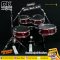 DK Drum Kingdom กลองชุด พร้อม Rack พับเก็บ และ เคลื่อนย้ายออกงานได้ (ฺRed) พร้อม ฉาบ Vansir รุ่น PRC 4  ใบ Hi-Hat ,Crash 16", Ride 20"