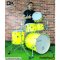 กลองชุด DK Drum Kingdom รุ่น Rainbow Pudding (Fluoresence Green)  ไม้ Birch พร้อม Hardware ครบชุด และฉาบ Vansir เซ็ต 4 ใบ 14" HiHat 16" Crash 20"Ride
