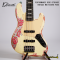 Dhatarattha - Performance DEB 5 Strings | Vintage White Over Pink Paisley (White Logo)
