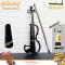 Golden Leaf: Electric Violin 4/4 (Black Color) + Violin bow + Headphone + Cable Jack + Rosin and Battery