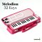 Golden Leaf: Melodion 32 Keys + Hard case (Pink)