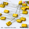UW - Polyester Film Capacitors 0.022μf (223J) คาปาซิเตอร์ สำหรับ ปิ๊กอัพฮัมบัคกิ้ง