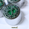 UW Guitar Knobs ลูกบิด / ปุ่มวอลลุ่ม ปุ่มโทน รุ่น Chrome X Green