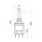 UW - On On On Mini Toggle Switch Black Tip (Made In Japan)