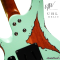 UW GuitarWorks - UHL Custom Surf Green Over Sunburst Headless