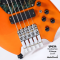 Umeda - Custom Orange Active Headless Bass 5 Strings (3.6 Kgs)