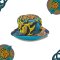 MAMAD HAT1 Bucket Hat "Tiger" concept "New pattern fabric material MAMAD style line drawing"