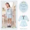 BabyLovett Villa Fontaine Collection Top & Shorts Set ชุดเซ็ตเด็กผ้า Chiffon สีฟ้าพิมพ์ลาย ปาดไหล่