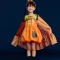BabyLovett 05 Boo Halloween Dress and Poncho ชุดเดรสฟักทอง 2 ชิ้น พร้อมผ้าคลุม