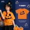 BabyLovett เสื้อยืดเด็ก Halloween 100% Cotton Jersey ลายหมาป่า ฟักทอง และค้างคาวเรืองแสง
