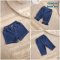 Charles x Snow Owl กางเกงยีนส์ห้าส่วนขาระบาย สำหรับเด็ก Ruffled Cuff Pants