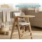 IDAWIN Showa 2 in 1 เก้าอี้ทานข้าวเด็ก ปรับ High Chair & Low Chair ไม้ยางพาราแท้ 100%