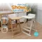 IDAWIN Showa 2 in 1 เก้าอี้ทานข้าวเด็ก ปรับ High Chair & Low Chair ไม้ยางพาราแท้ 100%