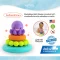 INFANTINO Stackables Bath Stacker ของเล่นอาบน้ำ ห่วงเรียงชั้นปลาหมึก เสริมพัฒนาการเด็ก (0m+)