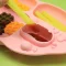 Marcus & Marcus Yummy Dips Suction Divided Plate ถาดหลุมซิลิโคนดูดโต๊ะ 4 ช่อง เด็ก 12M+