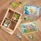 Melissa & Doug 4-in-1 Wooden Jigsaw Puzzles in a Box จิ๊กซอว์ไม้ 4 แบบ พร้อมกล่องไม้ สำหรับเด็ก