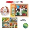 Melissa & Doug 4-in-1 Wooden Jigsaw Puzzles in a Box จิ๊กซอว์ไม้ 4 แบบ พร้อมกล่องไม้ สำหรับเด็ก
