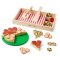 Melissa & Doug Pizza Party Wooden Play Food รุ่น 0167 ชุดพิซซ่าพร้อมถาดไม้ ตกแต่งหน้า เล่นทำอาหาร