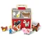 Melissa & Doug Take-Along Sorting Barn รุ่น 30149 บล็อกหยอดรูปสัตว์ฟาร์ม พร้อมหูหิ้ว ของเล่นไม้ สำหรับเด็ก 2 ปีขึ้นไป