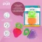 PUR ยางกัดน้ำรูปผลไม้พร้อมที่จับ Water Filled Teether ปลอดสาร PVC สำหรับเด็ก 6 เดือนขึ้นไป