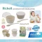 Richell ชุดชามป้อนอาหารเด็ก พร้อมช้อนซิลิโคนนิ่ม T.L.I Weaning Cup Set (6m+) BPA Free เข้าไมโครเวฟได้