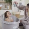 Shnuggle Toddler Bath อ่างอาบน้ำเด็ก 9 เดือน-3 ปี ฐานโค้ง พนักพิงโฟม รุ่นใช้กับขาตั้งไม่ได้