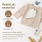 SNOW OWL ชุดเด็กแรกเกิด Bamboo Long Sleeve 3 Piece Set เซ็ต 3 ชิ้น หมวก เสื้อ กางเกง Magnetbric สำหรับ 0-6 เดือน