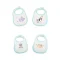 MELLOW ผ้ากันเปื้อน ผ้ากันน้ำลาย กันน้ำ 100% Baby Bib with velcro (แพ็ค 4 ชิ้น)