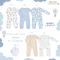 BABYLOVETT ชุดนอนเด็กบอดี้สูทแถบแปะ Soft tap รุ่น เปิดเท้า 0-12m.