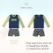 MARCUS & MARCUS ชุดว่ายน้ำเด็กแขนยาว 2 ชิ้น UPF 50+ พร้อมแว่นตาว่ายน้ำและหมวกว่ายน้ำ