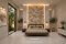 ไอเดียกระเบื้องพื้นห้องนอน สีเบจ Limestone หรูสไตล์รีสอร์ท