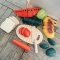 Melissa & Doug Cutting Food รุ่น 0487 ของเล่นไม้หั่นอาหาร ผักผลไม้ มีเวลโคร่ตีนตุ๊กแกพร้อมมีด & ถาดไม้