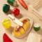 Melissa & Doug Cutting Food รุ่น 0487 ของเล่นไม้หั่นอาหาร ผักผลไม้ มีเวลโคร่ตีนตุ๊กแกพร้อมมีด & ถาดไม้