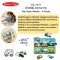 Melissa & Doug Vehicles Wooden Peg Puzzle - 8 Pieces รุ่น 1874 พัซเซิลไม้หมุดจับ มีตุ่ม รุ่นยานพาหนะ