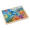[จิ๊กซอไม้24ชิ้น] รุ่น 2938 รุ่นสัตว์ทะเล พร้อมฐานไม้อย่างดี Melissa & Doug Wooden Sea Life Jigsaw Puzzle