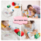 Melissa & Doug Market Basket Fill & Spill รุ่น 30730 ของเล่นผ้านุ่มนิ่ม ตะกร้าผ้าพร้อมผักผลไม้ 4 ชิ้น มีเสียง