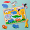 Melissa & Doug Safari Chunky Puzzle - 8 Pieces รุ่น 3722  จิ๊กซอว์ พัซเซิลชิ้นใหญ่ รุ่นซาฟารี จับถนัดมือ