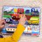 Melissa & Doug Vehicles Wooden Chunky Puzzle - 9 Pieces รุ่น 3725 จิ๊กซอว์ พัซเซิลชิ้นใหญ่ รุ่นยานพาหนะ จับถนัดมือ