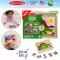 Melissa & Doug 4-in-1 Wooden Jigsaw Puzzles in a Box Dinosaurs  รุ่น 3791 จิ๊กซอไม้12ชิ้นx4ลาย รุ่นไดโนเสาร์(