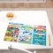 Melissa & Doug Write-A-Mat Learning Mat Vehicles รุ่น 5046 แผ่นเรียนรู้ 2 ด้าน & รองจานทานข้าว เขียน & ระบายสีแล้วลบออกได้ รุ่นยานพาหนะ