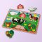 Melissa & Doug Farm Wooden Peg Puzzle - 8 pcs รุ่น 9050 พัซเซิลไม้หมุดจับ มีตุ่ม รุ่นฟาร์ม