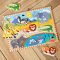 Melissa & Doug Safari Animal Wooden Peg Puzzle - 7 Pieces รุ่น 9054 พัซเซิลไม้หมุดจับ มีตุ่ม รุ่นซาฟารี