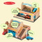 Melissa & Doug Wooden Service Station Parking Garage รุ่น 9271 ของเล่นโรงจอดรถ ร้านล้างรถคาร์วอช ที่จอดรถ & ปั๊มน้ำมัน เติมน้ำมัน
