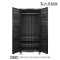 ตู้เสื้อผ้า 2 บานแบบทึบ สี : DARK GREY