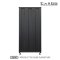ตู้เสื้อผ้า 2 บานเปิด-กระจกบน สี : DARK GREY